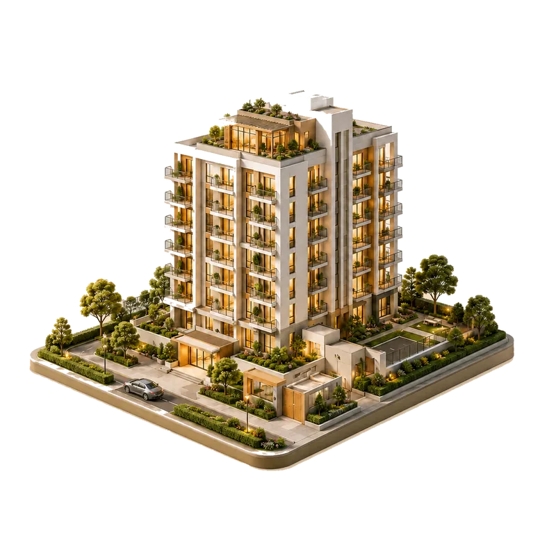 Apartments isometric render